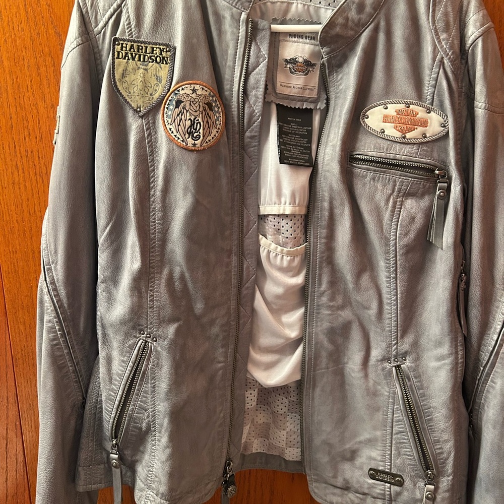Harley-Davidson Gray Leather Jacket